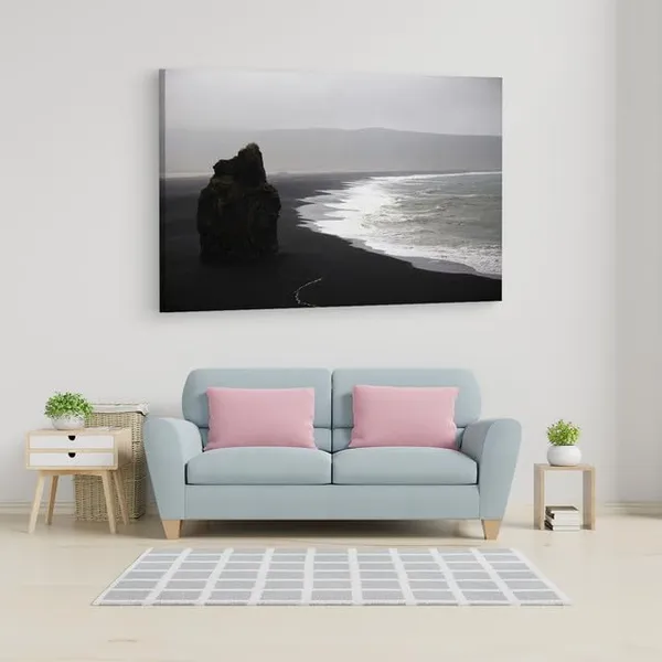Multicolor_Reynisfjara_Beach,_Wooden_Framed_Canvas_Paintings_|_For_Home_Decor_|_Bedroom,_Living_Room,Wall_Decoration_|_Wall_Art_Painting,_Ct0882,_Size_16_X_24_In
