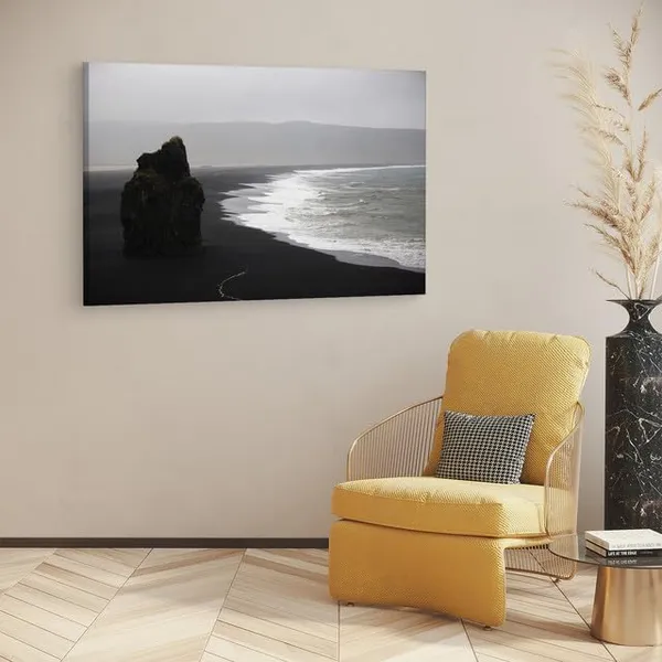 Multicolor_Reynisfjara_Beach,_Wooden_Framed_Canvas_Paintings_|_For_Home_Decor_|_Bedroom,_Living_Room,Wall_Decoration_|_Wall_Art_Painting,_Ct0882,_Size_16_X_24_In