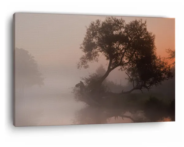 Multicolor_Foggy_Sunrise,_Wooden_Framed_Canvas_Paintings_|_For_Home_Decor_|_Bedroom,_Living_Room,Wall_Decoration_|_Wall_Art_Painting,_Ct0887,_Size_16_X_24_In