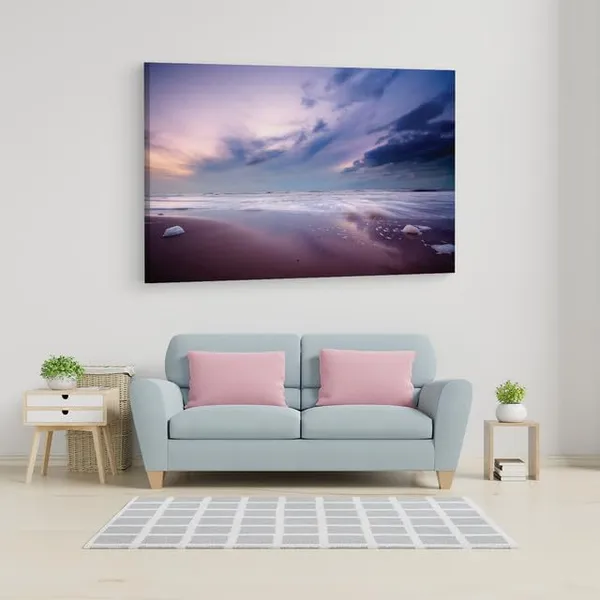 Multicolor_Purple_Beach,_Wooden_Framed_Canvas_Paintings_|_For_Home_Decor_|_Bedroom,_Living_Room,Wall_Decoration_|_Wall_Art_Painting,_Ct0891,_Size_16_X_24_In