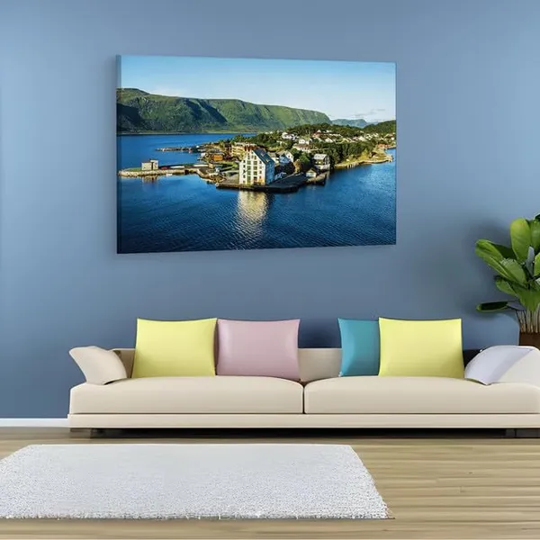 Multicolor_Alesund_Norway_Sea,_Wooden_Framed_Canvas_Paintings_|_For_Home_Decor_|_Bedroom,_Living_Room,Wall_Decoration_|_Wall_Art_Painting,_Ct0894,_Size_16_X_24_In