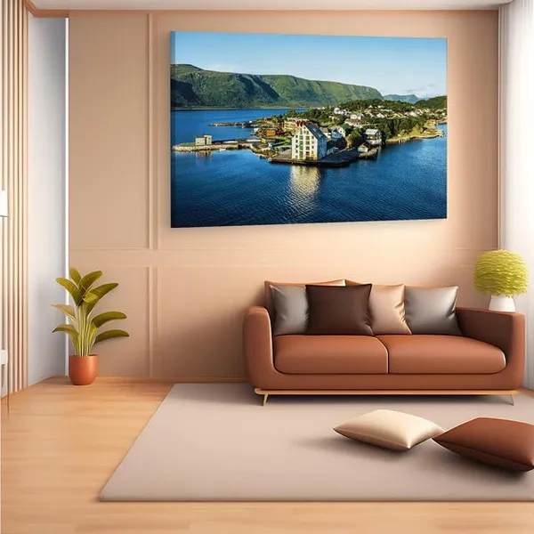 Multicolor_Alesund_Norway_Sea,_Wooden_Framed_Canvas_Paintings_|_For_Home_Decor_|_Bedroom,_Living_Room,Wall_Decoration_|_Wall_Art_Painting,_Ct0894,_Size_16_X_24_In