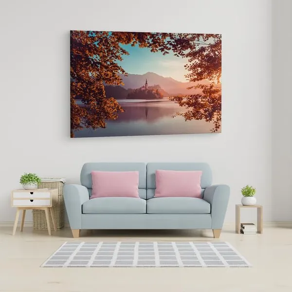 Multicolor_Lake_Bled,_Wooden_Framed_Canvas_Paintings_|_For_Home_Decor_|_Bedroom,_Living_Room,Wall_Decoration_|_Wall_Art_Painting,_Ct0901,_Size_16_X_24_In