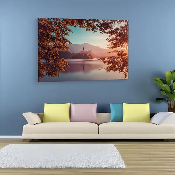 Multicolor_Lake_Bled,_Wooden_Framed_Canvas_Paintings_|_For_Home_Decor_|_Bedroom,_Living_Room,Wall_Decoration_|_Wall_Art_Painting,_Ct0901,_Size_16_X_24_In