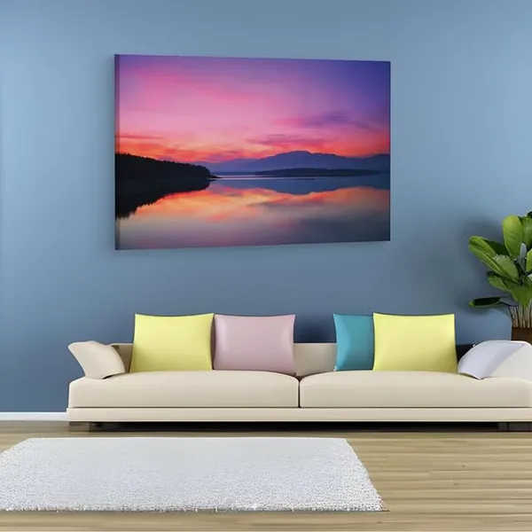 Multicolor_Evening_Of_Beautiful_Lake,_Wooden_Framed_Canvas_Paintings_|_For_Home_Decor_|_Bedroom,_Living_Room,Wall_Decoration_|_Wall_Art_Painting,_Ct0907,_Size_16_X_24_In