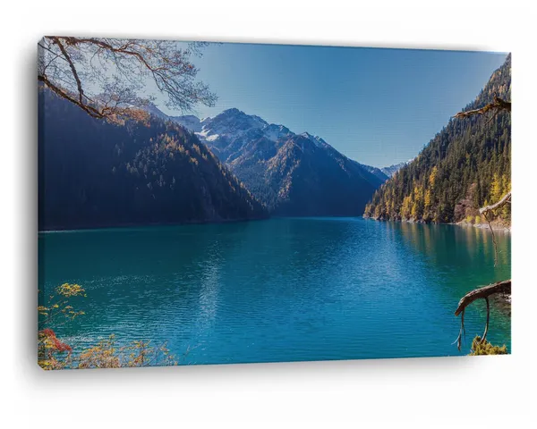 Multicolor_Jiuzhaigou_Lake,_Wooden_Framed_Canvas_Paintings_|_For_Home_Decor_|_Bedroom,_Living_Room,Wall_Decoration_|_Wall_Art_Painting,_Ct0910,_Size_16_X_24_In
