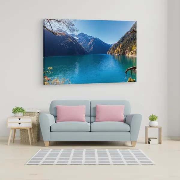 Multicolor_Jiuzhaigou_Lake,_Wooden_Framed_Canvas_Paintings_|_For_Home_Decor_|_Bedroom,_Living_Room,Wall_Decoration_|_Wall_Art_Painting,_Ct0910,_Size_16_X_24_In