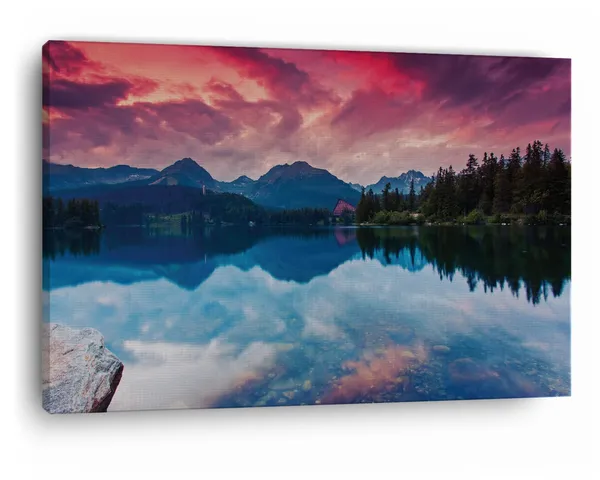 Multicolor_Tatra_National_Park,_Wooden_Framed_Canvas_Paitings_|_For_Home_Decor_|_Bedroom,_Living_Room,Wall_Decoration_|_Wall_Art_Painting,_Ct0913,_Size_16_X_24_In