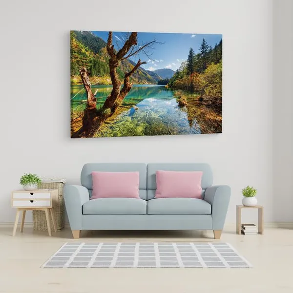 Multicolor_Arrow_Bamboo_Lake_Fall,_Wooden_Framed_Canvas_Paintings_|_For_Home_Decor_|_Bedroom,_Living_Room,Wall_Decoration_|_Wall_Art_Painting,_Ct0915,_Size_16_X_24_In