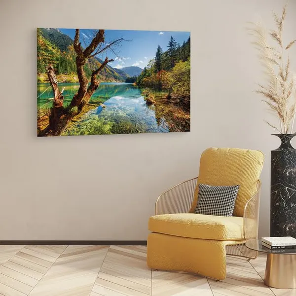 Multicolor_Arrow_Bamboo_Lake_Fall,_Wooden_Framed_Canvas_Paintings_|_For_Home_Decor_|_Bedroom,_Living_Room,Wall_Decoration_|_Wall_Art_Painting,_Ct0915,_Size_16_X_24_In