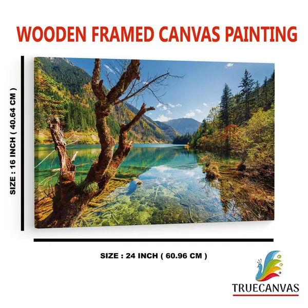 Multicolor_Arrow_Bamboo_Lake_Fall,_Wooden_Framed_Canvas_Paintings_|_For_Home_Decor_|_Bedroom,_Living_Room,Wall_Decoration_|_Wall_Art_Painting,_Ct0915,_Size_16_X_24_In