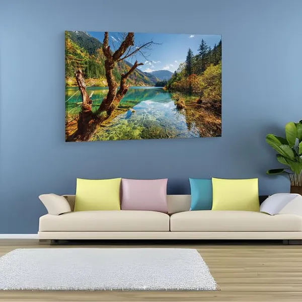 Multicolor_Arrow_Bamboo_Lake_Fall,_Wooden_Framed_Canvas_Paintings_|_For_Home_Decor_|_Bedroom,_Living_Room,Wall_Decoration_|_Wall_Art_Painting,_Ct0915,_Size_16_X_24_In