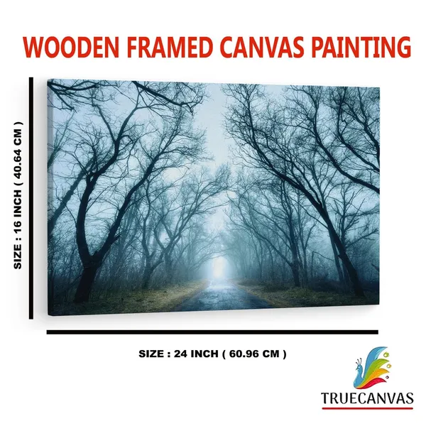 Multicolor_Scary_Autumn_|_Forest_Fog_Road,_Wooden_Framed_Canvas_Paintings_|_For_Home_Decor_|_Bedroom,_Living_Room,Wall_Decoration_|_Wall_Art_Painting,_Ct0916,_Size_16_X_24_In