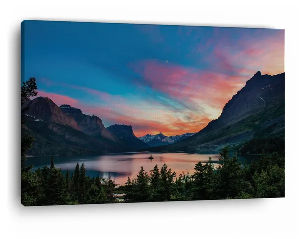 Multicolor_Saint_Mary_Lake,_Wooden_Framed_Canvas_Paintings_|_For_Home_Decor_|_Bedroom,_Living_Room,Wall_Decoration_|_Wall_Art_Painting,_Ct0918,_Size_16_X_24_In