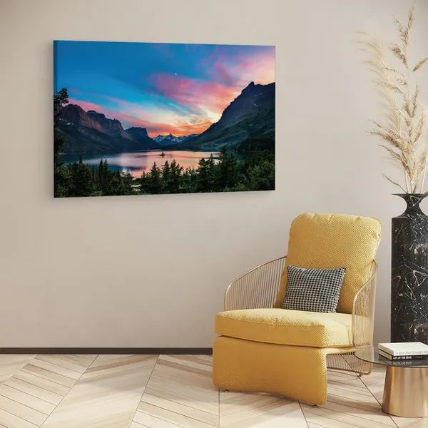 Multicolor_Saint_Mary_Lake,_Wooden_Framed_Canvas_Paintings_|_For_Home_Decor_|_Bedroom,_Living_Room,Wall_Decoration_|_Wall_Art_Painting,_Ct0918,_Size_16_X_24_In