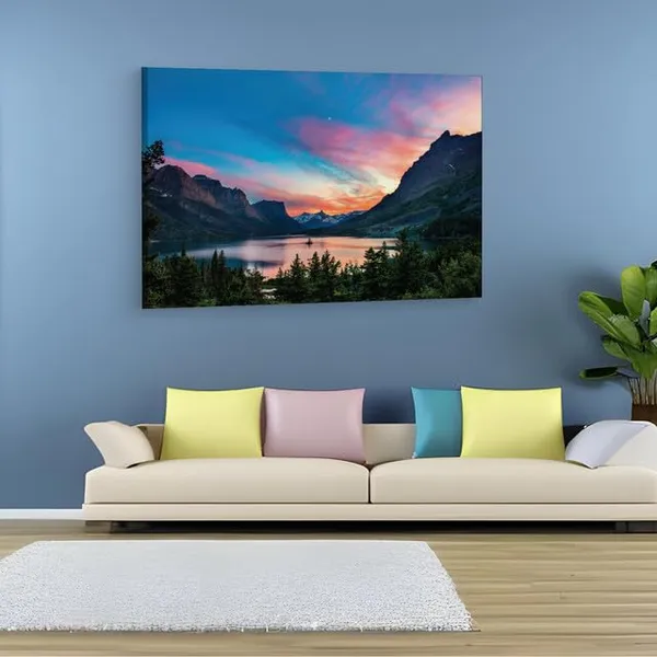Multicolor_Saint_Mary_Lake,_Wooden_Framed_Canvas_Paintings_|_For_Home_Decor_|_Bedroom,_Living_Room,Wall_Decoration_|_Wall_Art_Painting,_Ct0918,_Size_16_X_24_In