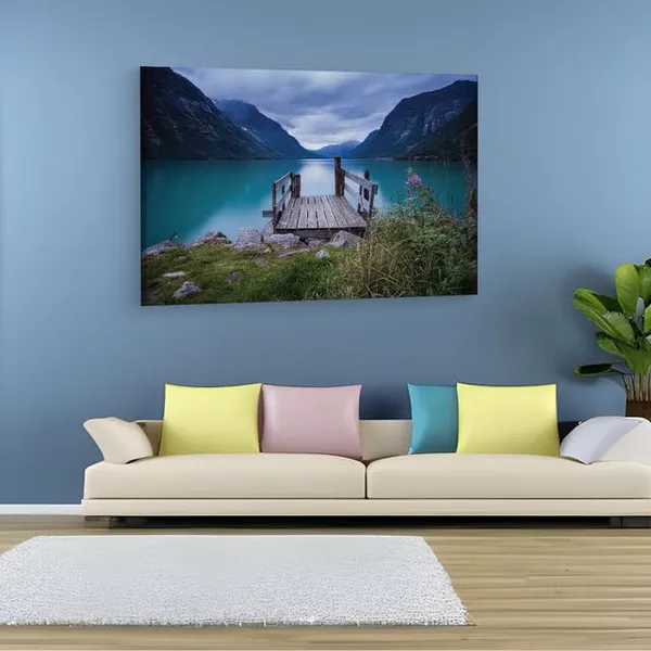Multicolor_Norway_Sea_Lake,_Wooden_Framed_Canvas_Paintings_|_For_Home_Decor_|_Bedroom,_Living_Room,Wall_Decoration_|_Wall_Art_Painting,_Ct0919,_Size_16_X_24_In