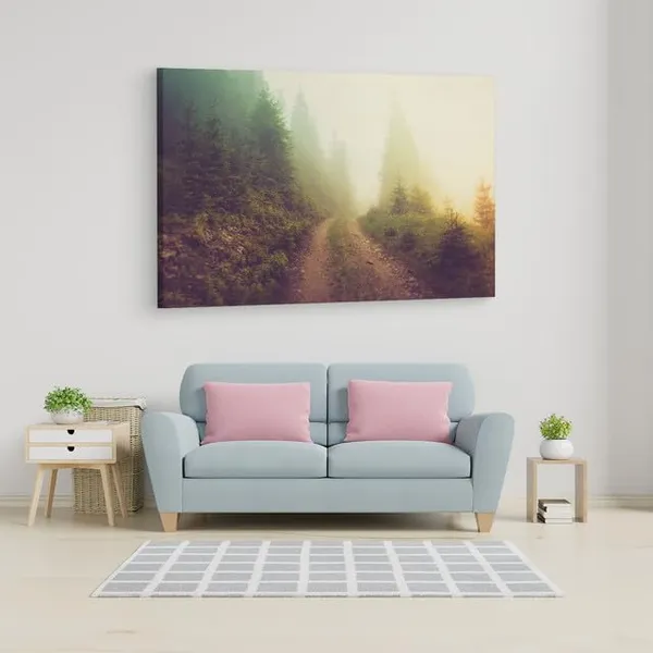 Multicolor_A_Pathway_In_The_|_Forest,_Wooden_Framed_Canvas_Paintings_|_For_Home_Decor_|_Bedroom,_Living_Room,Wall_Decoration_|_Wall_Art_Painting,_Ct0920,_Size_16_X_24_In