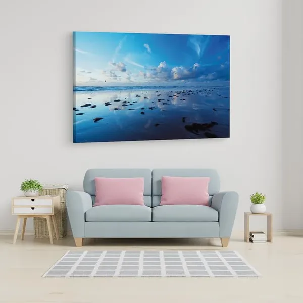 Multicolor_Glasslike,_Rocks,_Ocean,_Bonito,_Wooden_Framed_Canvas_Paintings_|_For_Home_Decor_|_Bedroom,_Living_Room,Wall_Decoration_|_Wall_Art_Painting,_Ct0921,_Size_16_X_24_In