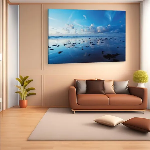 Multicolor_Glasslike,_Rocks,_Ocean,_Bonito,_Wooden_Framed_Canvas_Paintings_|_For_Home_Decor_|_Bedroom,_Living_Room,Wall_Decoration_|_Wall_Art_Painting,_Ct0921,_Size_16_X_24_In
