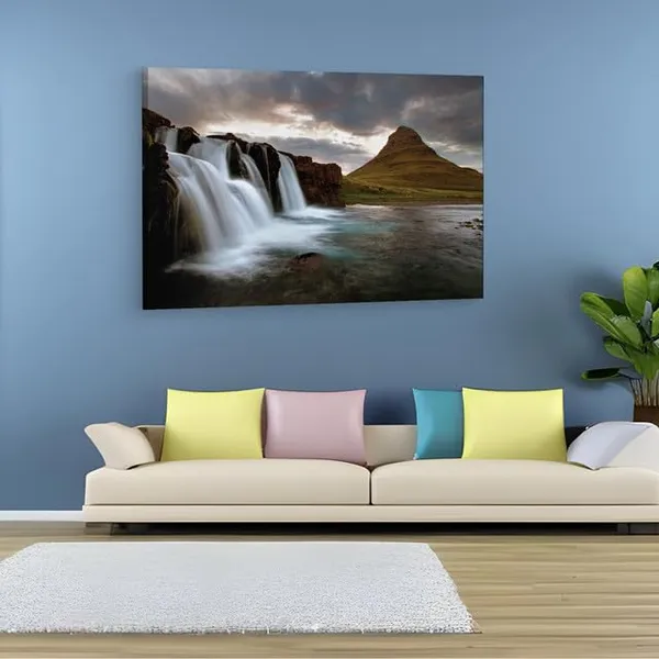 Multicolor_Sn?Fellsj?Kull_National_Park,_Wooden_Framed_Canvas_Paintings_|_For_Home_Decor_|_Bedroom,_Living_Room,Wall_Decoration_|_Wall_Art_Painting,_Ct0922,_Size_16_X_24_In
