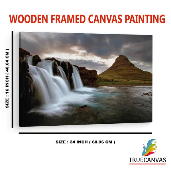 Multicolor_Sn?Fellsj?Kull_National_Park,_Wooden_Framed_Canvas_Paintings_|_For_Home_Decor_|_Bedroom,_Living_Room,Wall_Decoration_|_Wall_Art_Painting,_Ct0922,_Size_16_X_24_In