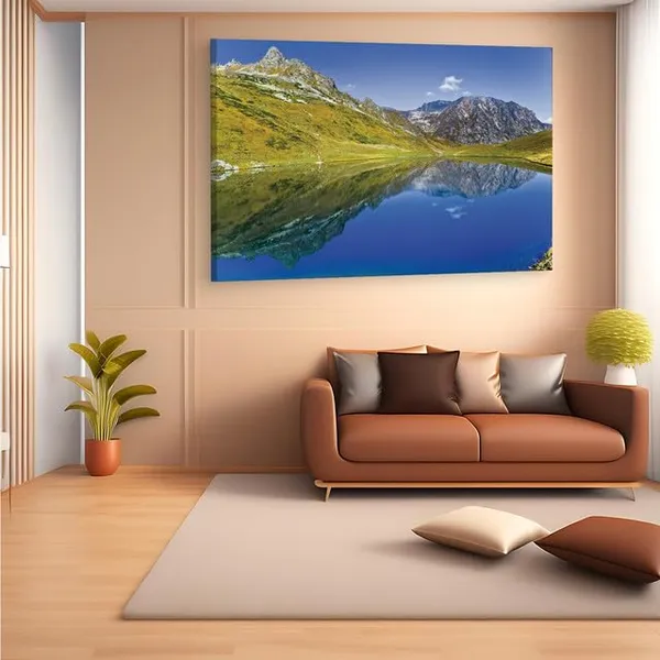 Multicolor_Caucasus_Mountains,_Wooden_Framed_Canvas_Paintings_|_For_Home_Decor_|_Bedroom,_Living_Room,Wall_Decoration_|_Wall_Art_Painting,_Ct0934,_Size_16_X_24_In