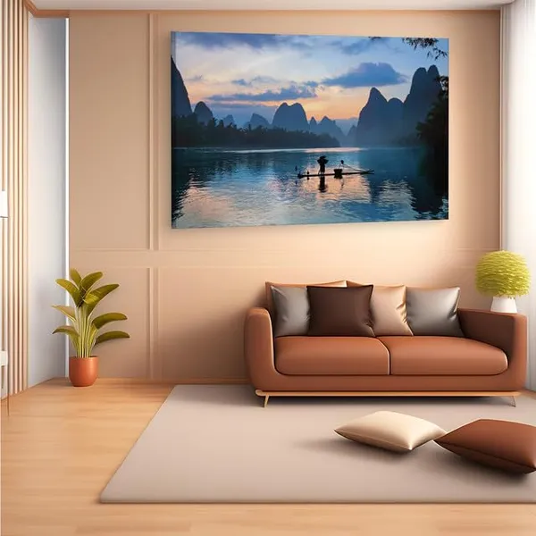 Multicolor_Lijiang,_Wooden_Framed_Canvas_Paintings_|_For_Home_Decor_|_Bedroom,_Living_Room,Wall_Decoration_|_Wall_Art_Painting,_Ct0937,_Size_16_X_24_In