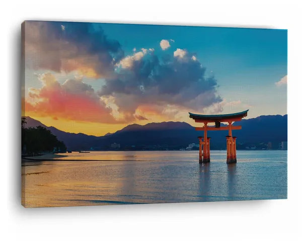 Multicolor_Itsukushima_Jinja_Otorii,_Wooden_Framed_Canvas_Paintings_|_For_Home_Decor_|_Bedroom,_Living_Room,Wall_Decoration_|_Wall_Art_Painting,_Ct0943,_Size_16_X_24_In