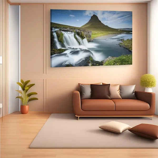Multicolor_Kirkjufell,_Wooden_Framed_Canvas_Paintings_|_For_Home_Decor_|_Bedroom,_Living_Room,Wall_Decoration_|_Wall_Art_Painting,_Ct0946,_Size_16_X_24_In