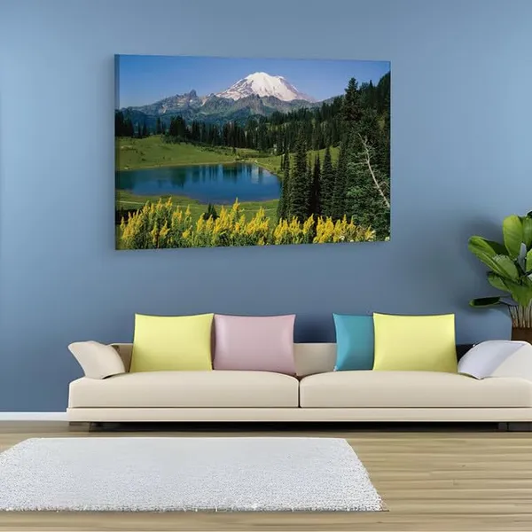 Multicolor_Mount_Rainier_National_Park,_Wooden_Framed_Canvas_Paintings_|_For_Home_Decor_|_Bedroom,_Living_Room,Wall_Decoration_|_Wall_Art_Painting,_Ct0954,_Size_16_X_24_In