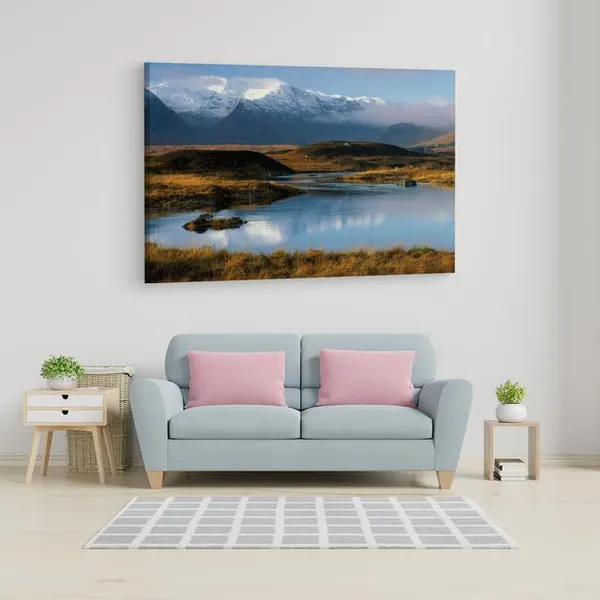 Multicolor_Rannoch_Moor,_Wooden_Framed_Canvas_Paintings_|_For_Home_Decor_|_Bedroom,_Living_Room,Wall_Decoration_|_Wall_Art_Painting,_Ct0955,_Size_16_X_24_In