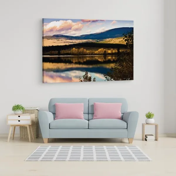 Multicolor_Bennington_Lake,_Wooden_Framed_Canvas_Paintings_|_For_Home_Decor_|_Bedroom,_Living_Room,Wall_Decoration_|_Wall_Art_Painting,_Ct0965,_Size_16_X_24_In