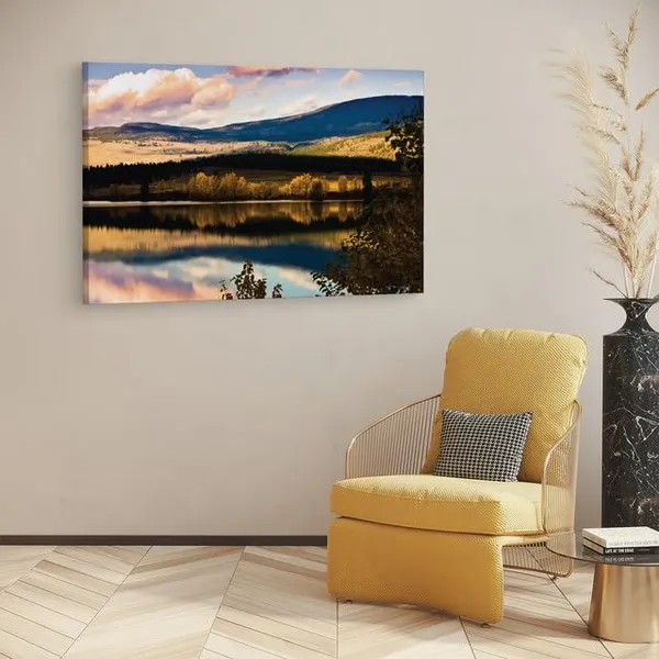 Multicolor_Bennington_Lake,_Wooden_Framed_Canvas_Paintings_|_For_Home_Decor_|_Bedroom,_Living_Room,Wall_Decoration_|_Wall_Art_Painting,_Ct0965,_Size_16_X_24_In