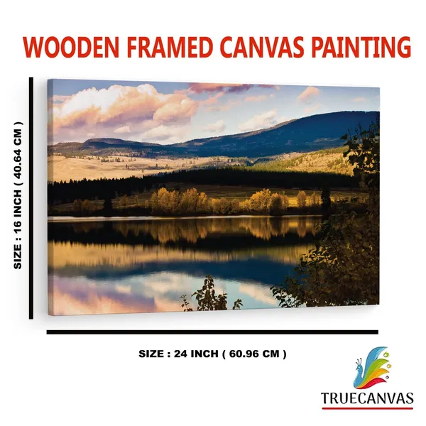 Multicolor_Bennington_Lake,_Wooden_Framed_Canvas_Paintings_|_For_Home_Decor_|_Bedroom,_Living_Room,Wall_Decoration_|_Wall_Art_Painting,_Ct0965,_Size_16_X_24_In