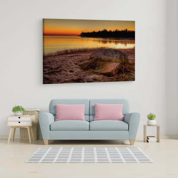 Multicolor_Sunset_On_Lake_Michigan,_Wooden_Framed_Canvas_Paintings_|_For_Home_Decor_|_Bedroom,_Living_Room,Wall_Decoration_|_Wall_Art_Painting,_Ct0977,_Size_16_X_24_In