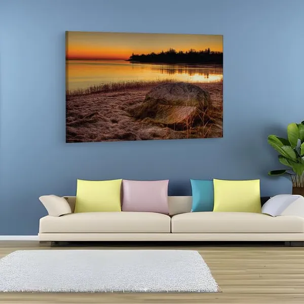 Multicolor_Sunset_On_Lake_Michigan,_Wooden_Framed_Canvas_Paintings_|_For_Home_Decor_|_Bedroom,_Living_Room,Wall_Decoration_|_Wall_Art_Painting,_Ct0977,_Size_16_X_24_In