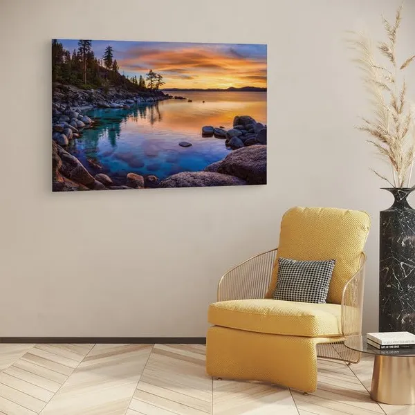 Multicolor_Afle_Stunning_Lake_Tahoe,_Wooden_Framed_Canvas_Paintings_|_For_Home_Decor_|_Bedroom,_Living_Room,Wall_Decoration_|_Wall_Art_Painting,_Ct0978,_Size_16_X_24_In