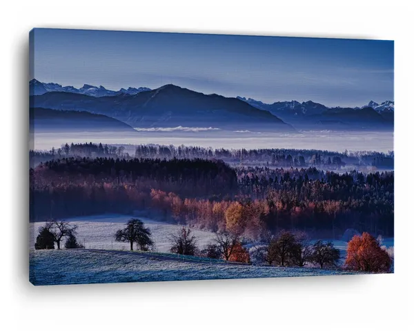 Multicolor_Late_Autumn_Robin_Halioua,_Wooden_Framed_Canvas_Paintings_|_For_Home_Decor_|_Bedroom,_Living_Room,Wall_Decoration_|_Wall_Art_Painting,_Ct0979,_Size_16_X_24_In