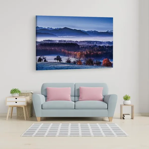 Multicolor_Late_Autumn_Robin_Halioua,_Wooden_Framed_Canvas_Paintings_|_For_Home_Decor_|_Bedroom,_Living_Room,Wall_Decoration_|_Wall_Art_Painting,_Ct0979,_Size_16_X_24_In