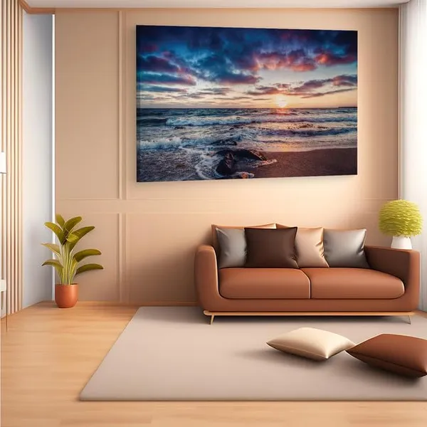 Multicolor_Beach_Shore_Ocean_Sea_Sky,_Wooden_Framed_Canvas_Paintings_|_For_Home_Decor_|_Bedroom,_Living_Room,Wall_Decoration_|_Wall_Art_Painting,_Ct0981,_Size_16_X_24_In
