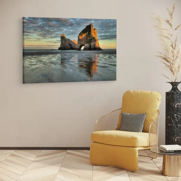 Multicolor_Islands_Wharariki_Beach,_Wooden_Framed_Canvas_Paintings_|_For_Home_Decor_|_Bedroom,_Living_Room,Wall_Decoration_|_Wall_Art_Painting,_Ct0986,_Size_16_X_24_In