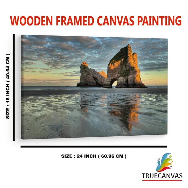 Multicolor_Islands_Wharariki_Beach,_Wooden_Framed_Canvas_Paintings_|_For_Home_Decor_|_Bedroom,_Living_Room,Wall_Decoration_|_Wall_Art_Painting,_Ct0986,_Size_16_X_24_In