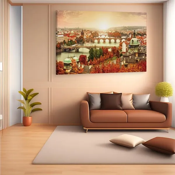 Multicolor_Charles_Bridge,_Wooden_Framed_Canvas_Paintings_|_For_Home_Decor_|_Bedroom,_Living_Room,Wall_Decoration_|_Wall_Art_Painting,_Ct0989,_Size_16_X_24_In