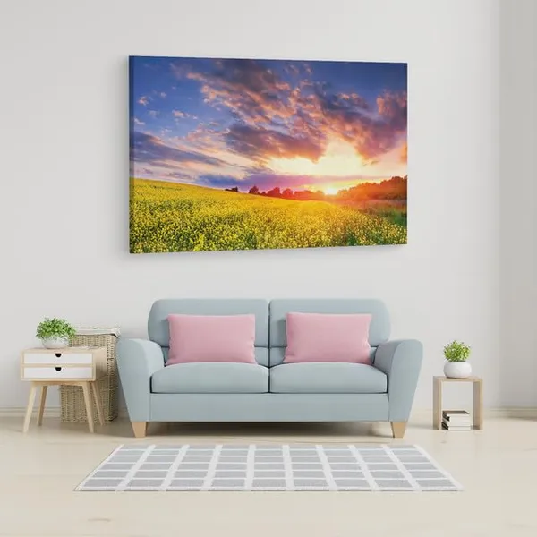 Multicolor_Spring_Time,_Pretty,_Colorful,_Grass,_Wooden_Framed_Canvas_Paintings_|_For_Home_Decor_|_Bedroom,_Living_Room,Wall_Decoration_|_Wall_Art_Painting,_Ct0990,_Size_16_X_24_In