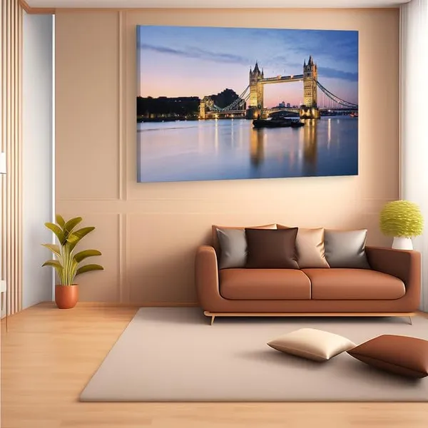 Multicolor_Tower_Bridge,_Wooden_Framed_Canvas_Paintings_|_For_Home_Decor_|_Bedroom,_Living_Room,Wall_Decoration_|_Wall_Art_Painting,_Ct0991,_Size_16_X_24_In