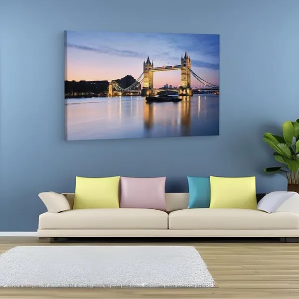 Multicolor_Tower_Bridge,_Wooden_Framed_Canvas_Paintings_|_For_Home_Decor_|_Bedroom,_Living_Room,Wall_Decoration_|_Wall_Art_Painting,_Ct0991,_Size_16_X_24_In