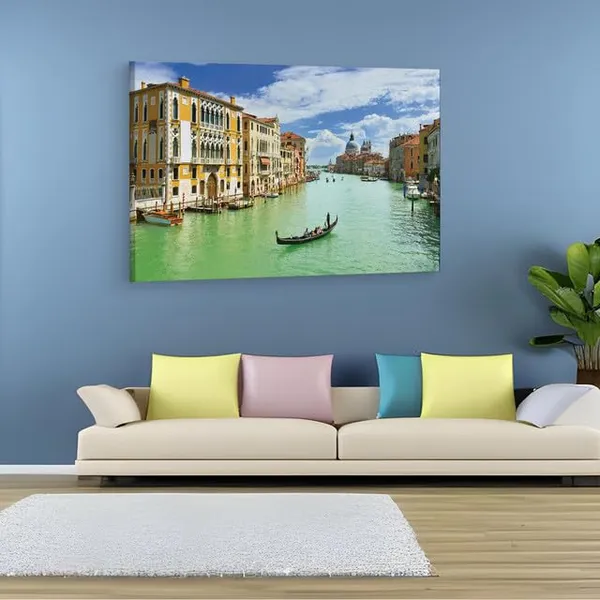Multicolor_Grand_Canal,_Wooden_Framed_Canvas_Paintings_|_For_Home_Decor_|_Bedroom,_Living_Room,Wall_Decoration_|_Wall_Art_Painting,_Ct0993,_Size_16_X_24_In