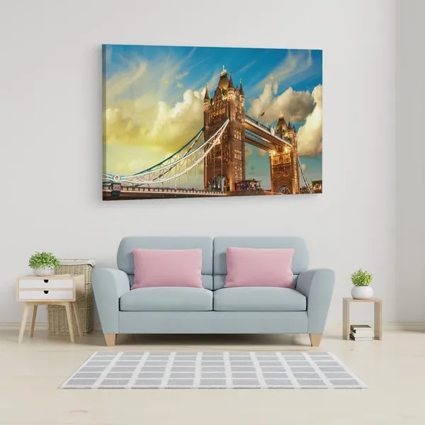 Multicolor_Tower_Bridge,_Wooden_Framed_Canvas_Paintings_|_For_Home_Decor_|_Bedroom,_Living_Room,Wall_Decoration_|_Wall_Art_Painting,_Ct0994,_Size_16_X_24_In