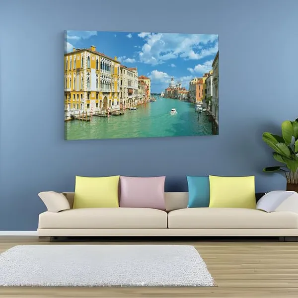 Multicolor_Grand_Canal,_Wooden_Framed_Canvas_Paintings_|_For_Home_Decor_|_Bedroom,_Living_Room,Wall_Decoration_|_Wall_Art_Painting,_Ct0996,_Size_16_X_24_In